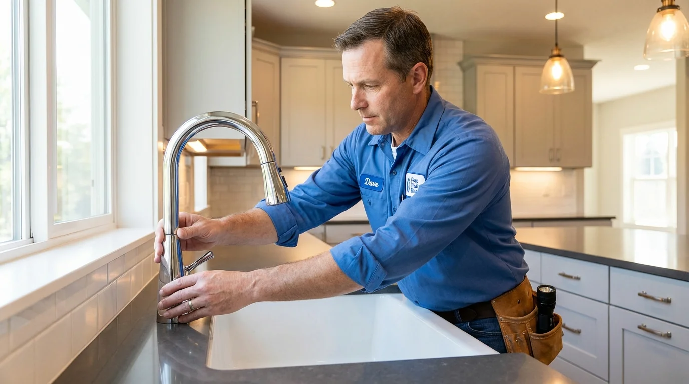 Kitchen faucet installation by Johns Plumbing LLC in Combined Locks